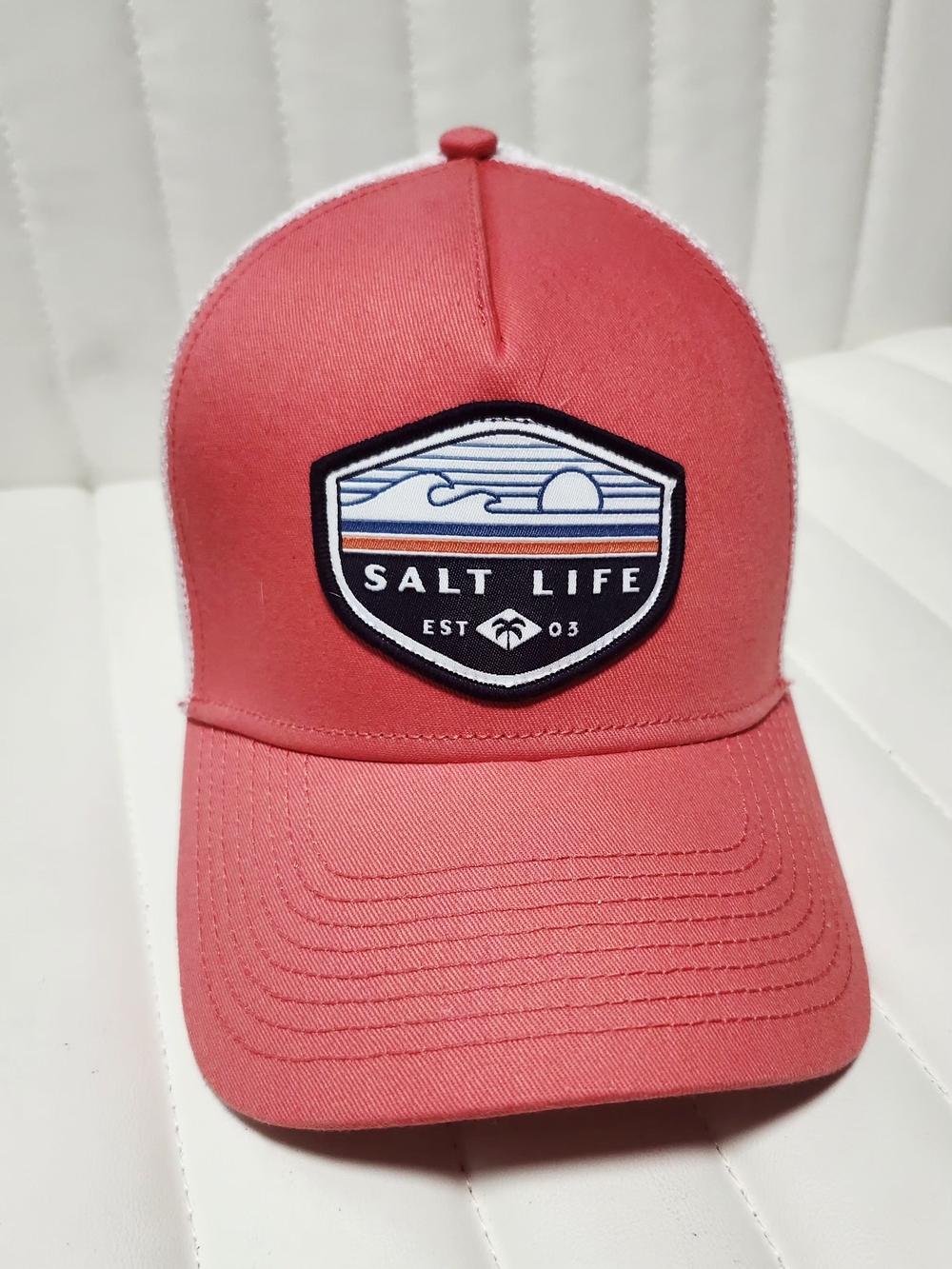 Salt Life Coral Logo Trucker Hat